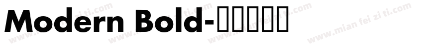 Modern Bold字体转换